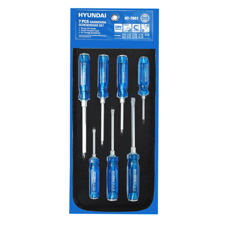 مجموعه 7 عددی پیچ گوشتی دو سو و چهار سو هیوندای مدل HT-7801